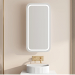 Athena 450 x 900mm LED Square Wall-Hung Shaving Cabinet - Single Door